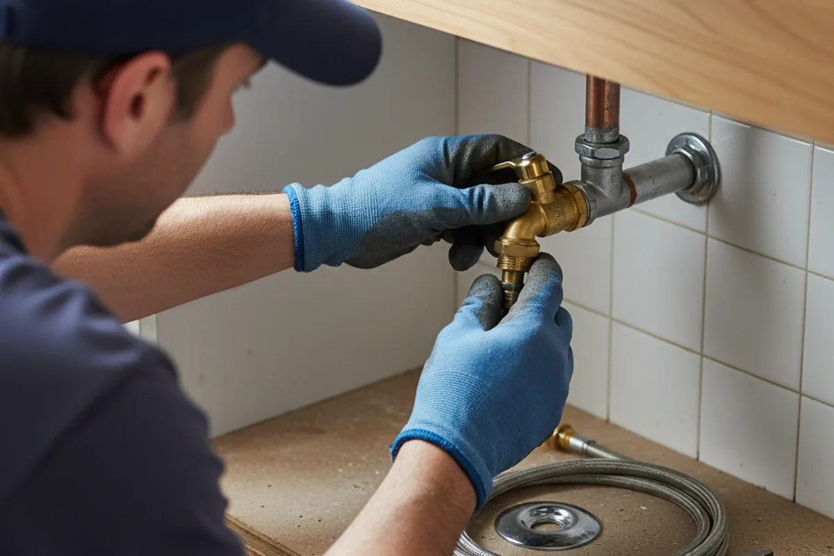 Shutoff valve and fitting work during Emergency Plumbing in Naples